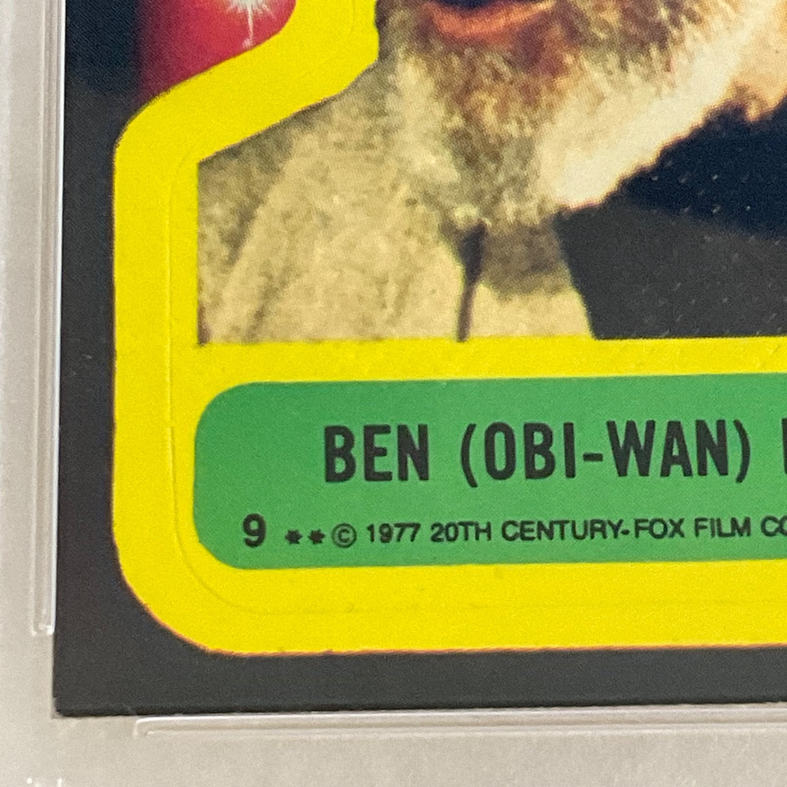 Star Wars 1977 Ben Obi-Wan Kenobi Sticker Card #9 PSA 5 CERT#151033793 - Image 11