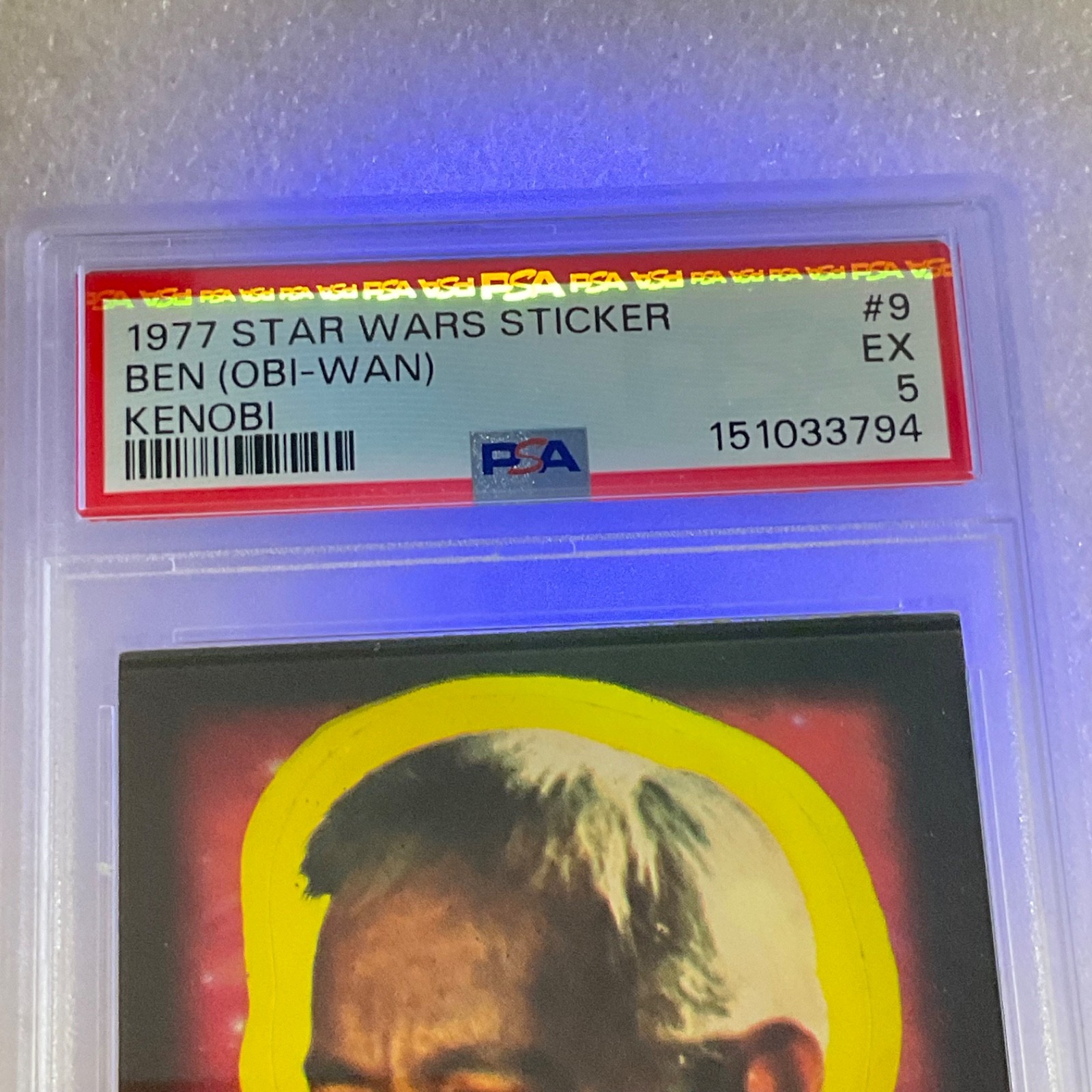 Star Wars 1977 Ben Obi-Wan Kenobi Sticker Card #9 PSA 5 CERT#151033794 - Image 18