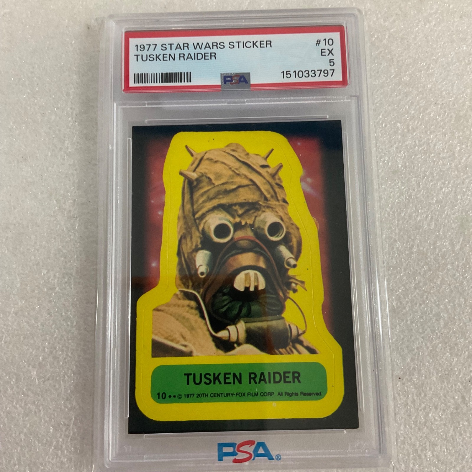 Star Wars 1977 Tusken Raider Sticker Card #10 PSA 5 CERT#151033797 - Image 21