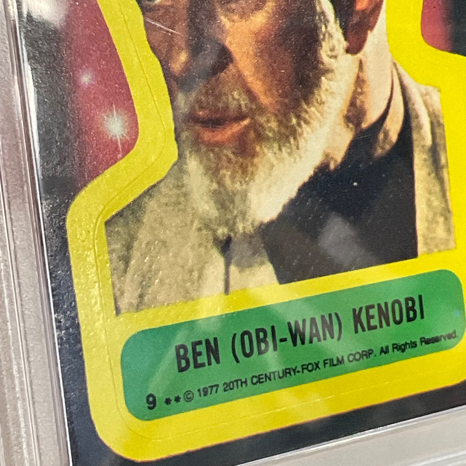 Star Wars 1977 Ben Obi-Wan Kenobi Sticker Card #9 PSA 5 CERT#151033793 - Image 17