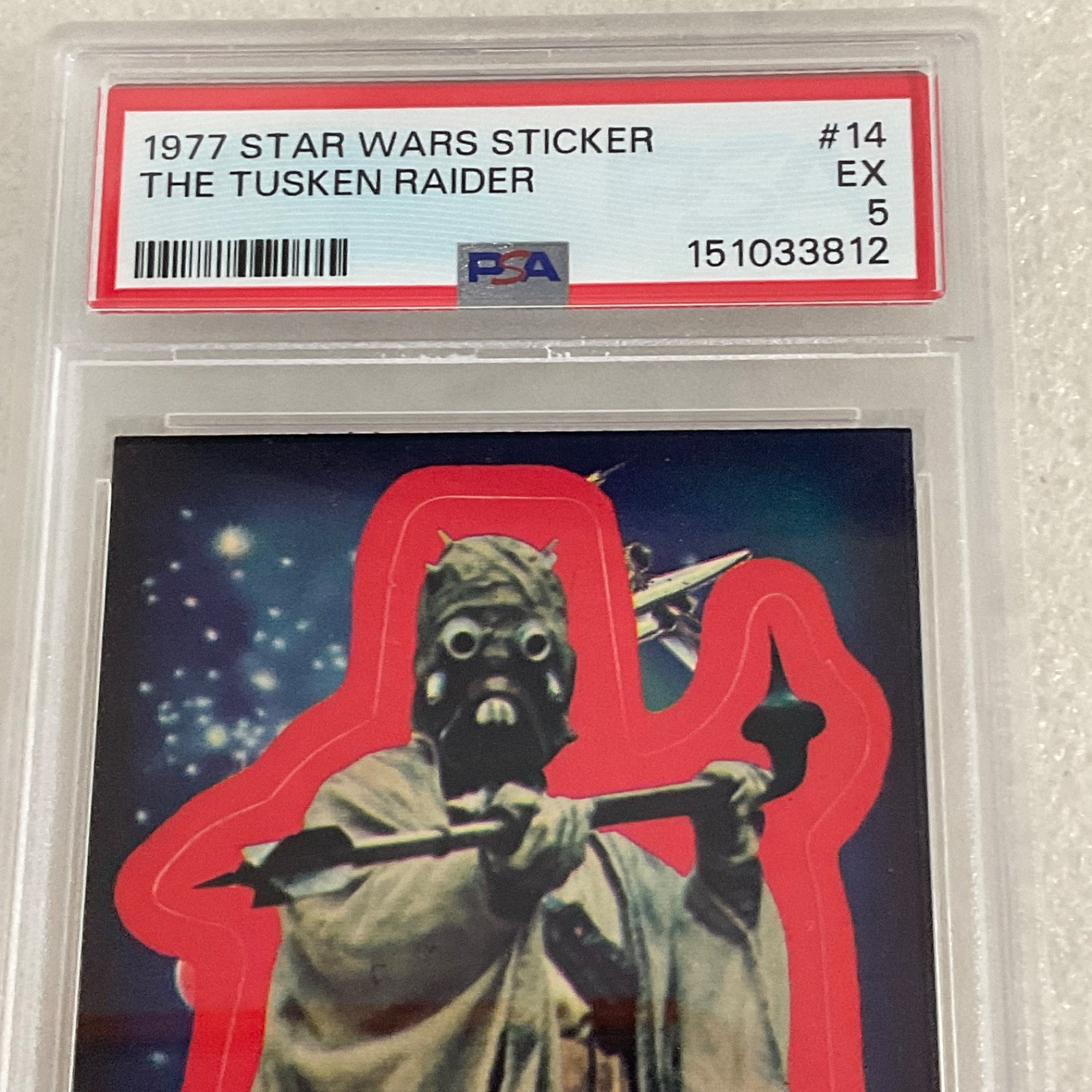 Star Wars 1977 The Tusken Raider Sticker Card #14 PSA 5 CERT#151033812 - Image 7