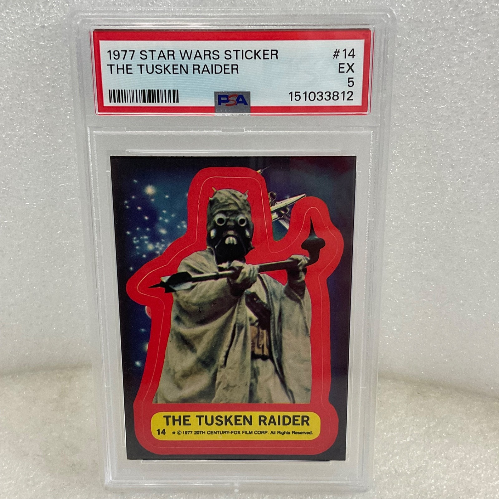 Star Wars 1977 The Tusken Raider Sticker Card #14 PSA 5 CERT#151033812 - Image 3