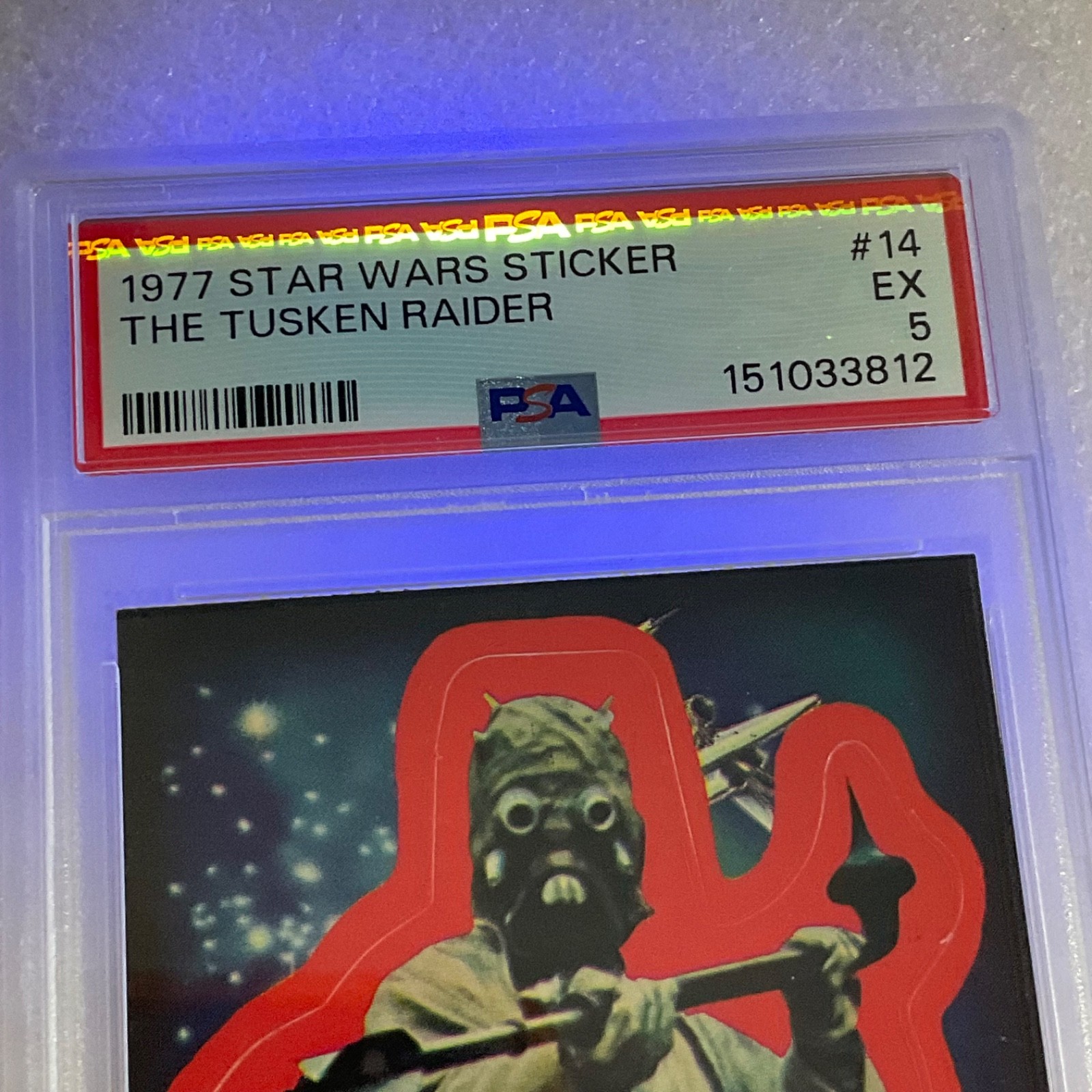 Star Wars 1977 The Tusken Raider Sticker Card #14 PSA 5 CERT#151033812 - Image 19