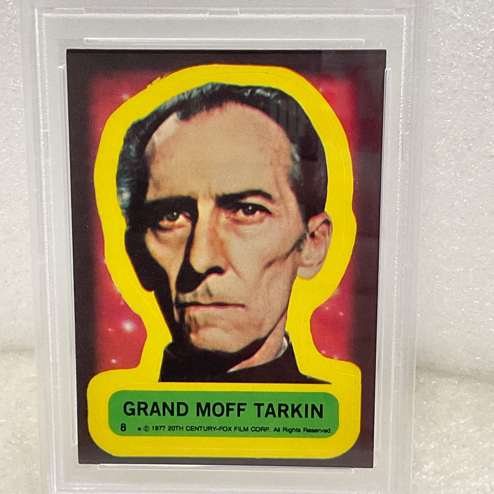 Star Wars 1977 Grand Moff Tarkin Sticker Card #8 PSA 5 CERT#151033792 - Image 5