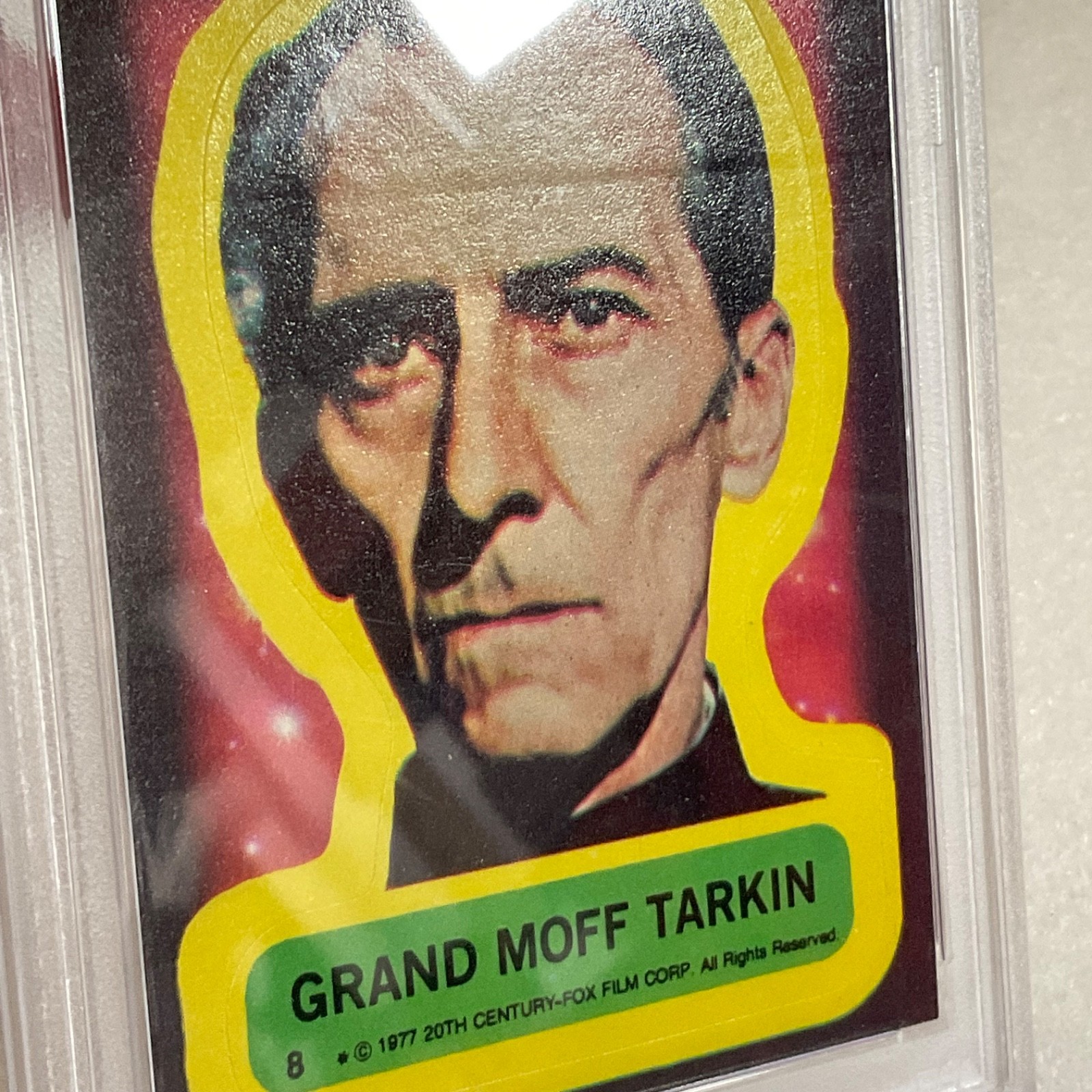 Star Wars 1977 Grand Moff Tarkin Sticker Card #8 PSA 5 CERT#151033792 - Image 12