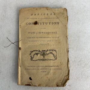 1792 New Hampshire Constitution Amendments Henry Ranlet Handwritten Vote Entries - Image 1
