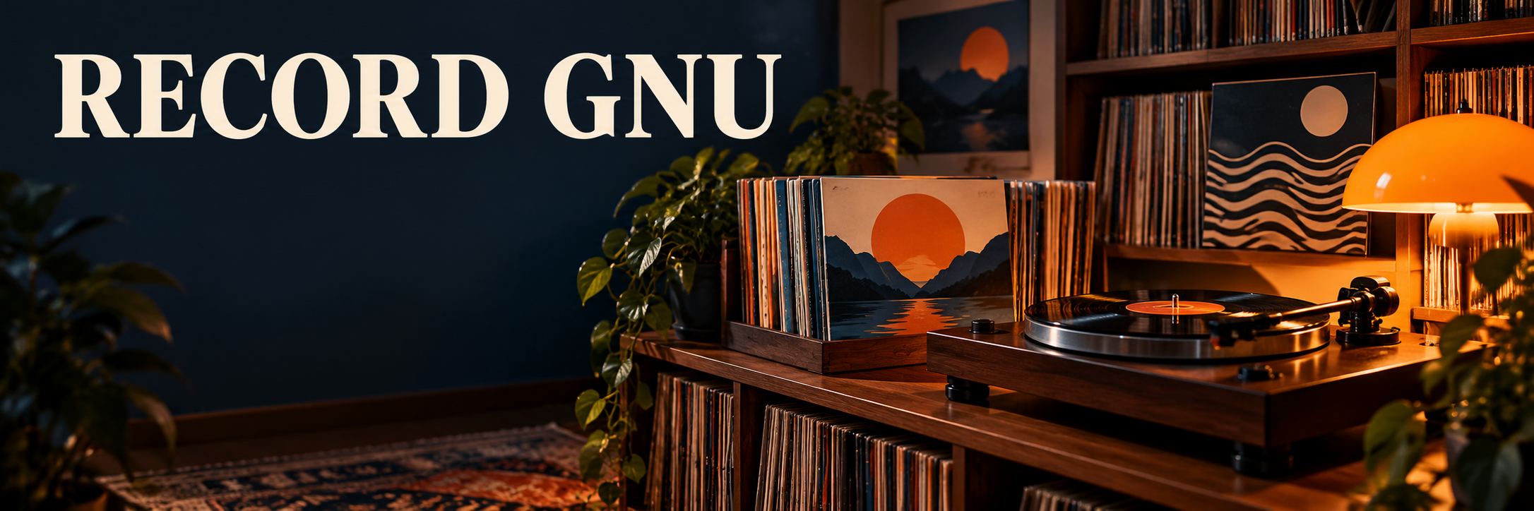 RECORD GNU — vinyl record collection and turntable