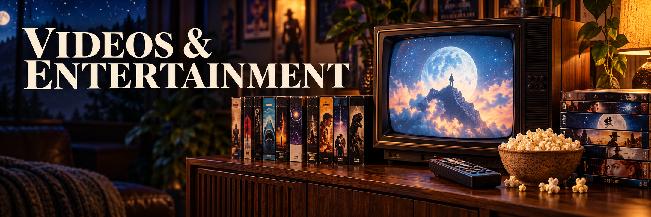VIDEOS & ENTERTAINMENT — vintage media, television, and movie-night finds